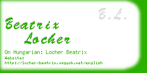 beatrix locher business card